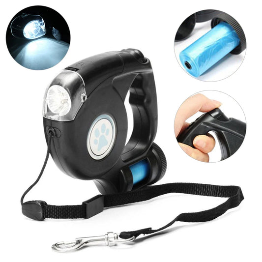 Retractable and Reflective Dog Leash